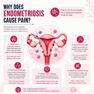 Dr. Priyadatt Patel explaining why endometriosis cause pain.