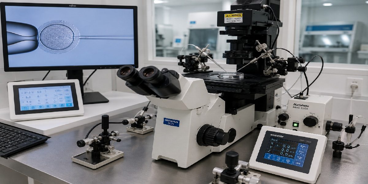IVF Treatment Ahmedabad | Evidence-Based IVF | Balaji Horizon 3 ICSI micromanipulation workstation